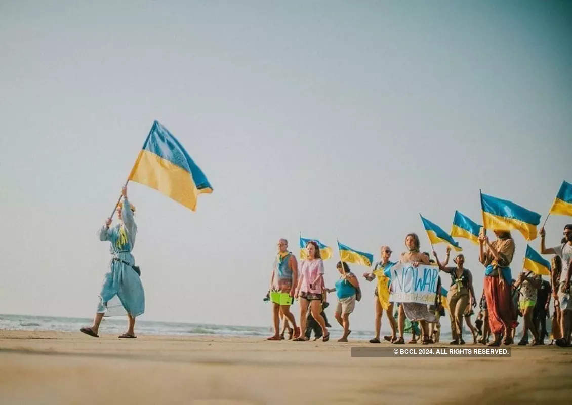 Expats and locals stand in solidarity with Ukraine
