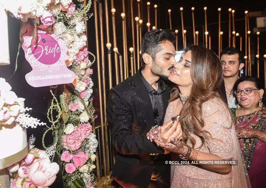 Inside pictures from Bhumika Gurung and Shekhar Malhotra's starry wedding reception