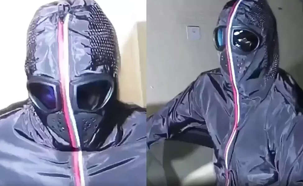 Pictures of Raj Kundra in his fully masked outfit go viral; gets brutally trolled