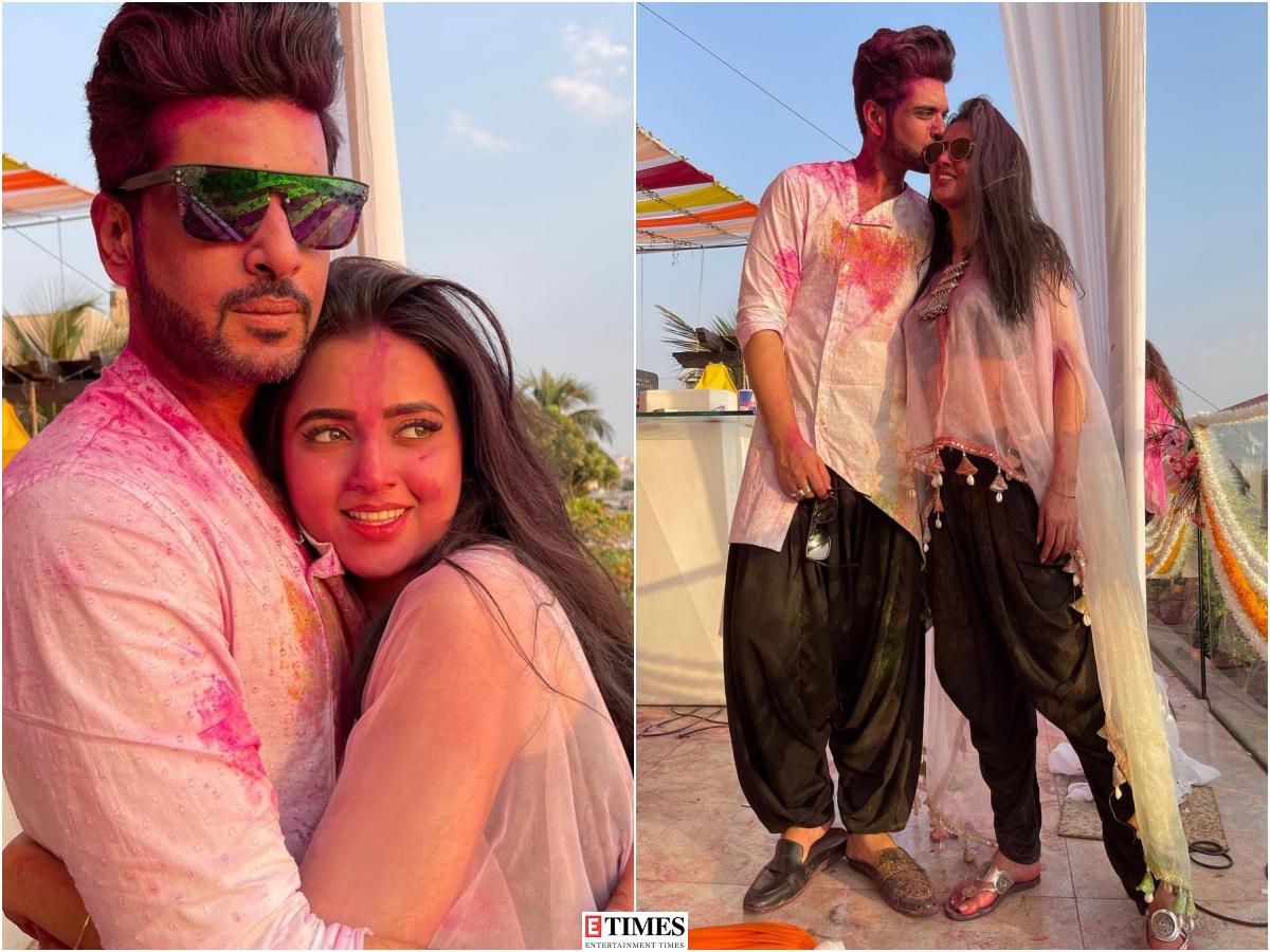 Karan Kundrra, Tejasswi Prakash share romantic Holi pictures, fans can't stop gushing!