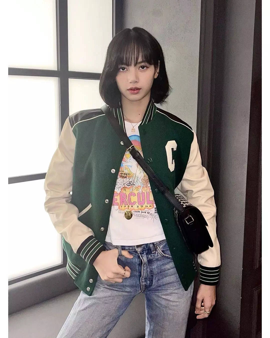 Buy Louis Vuitton Varsity Jacket In Green - 1A9722