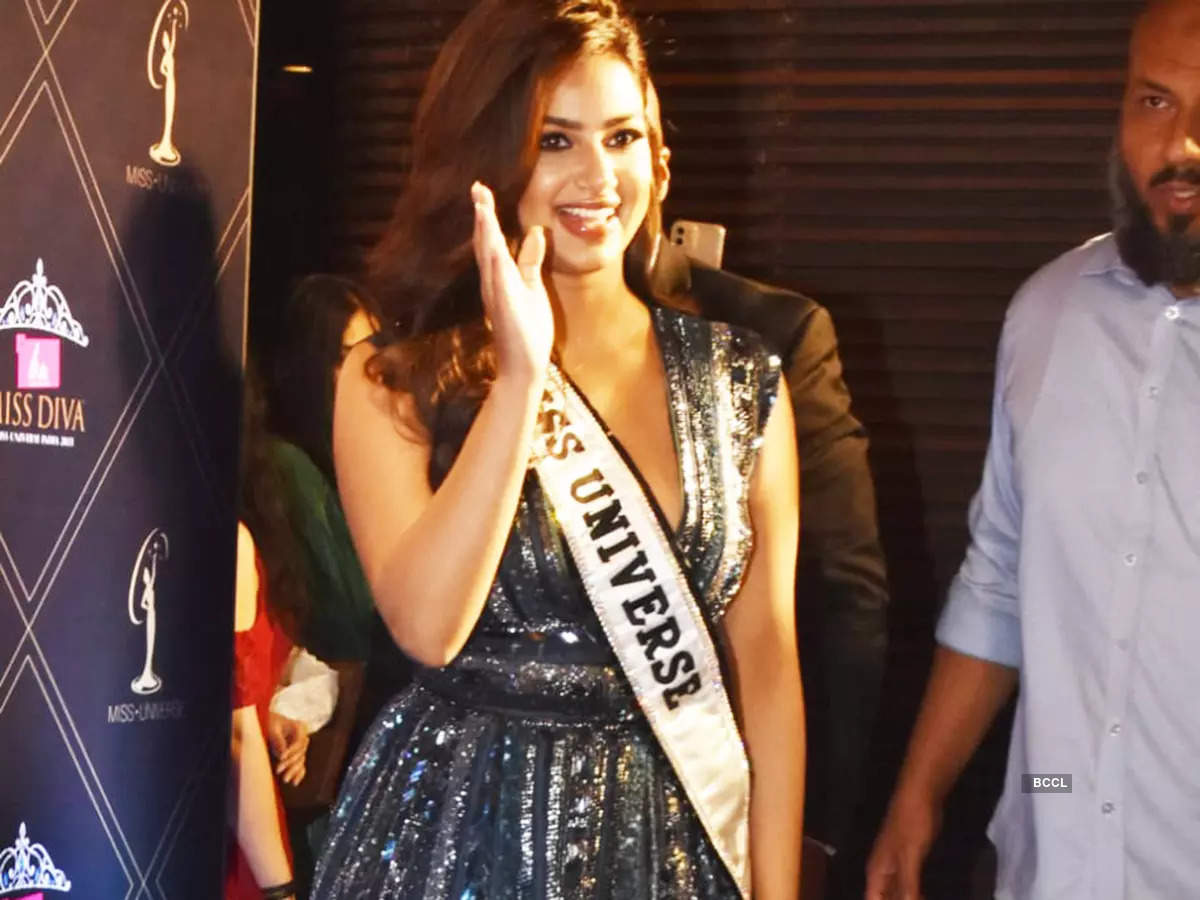 #HarnaazHomecoming: Red carpet pictures from Miss Universe 2021 winner Harnaaz Sandhu’s welcome party