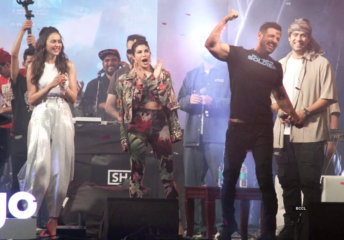 John Abraham, Jacqueline Fernandez and Rakul Preet Singh set the stage on fire at the grand music launch of Attack