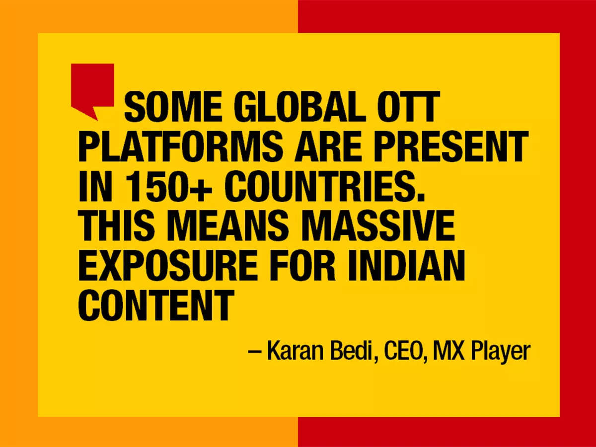 Karan Bedi, copresidente del subcomité de CII sobre OTT y contenido digital y director ejecutivo de MX Player dice: 
