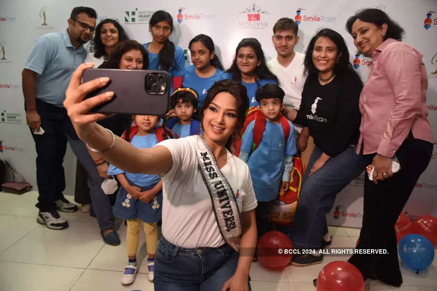 Miss Universe 2021 Harnaaz Kaur Sandhu visits Smile Train