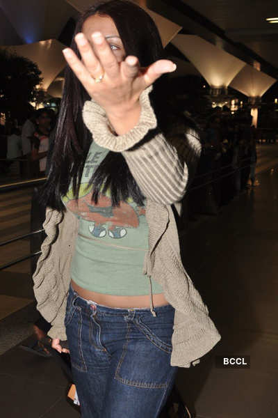 Celina Jaitley spotted at airport