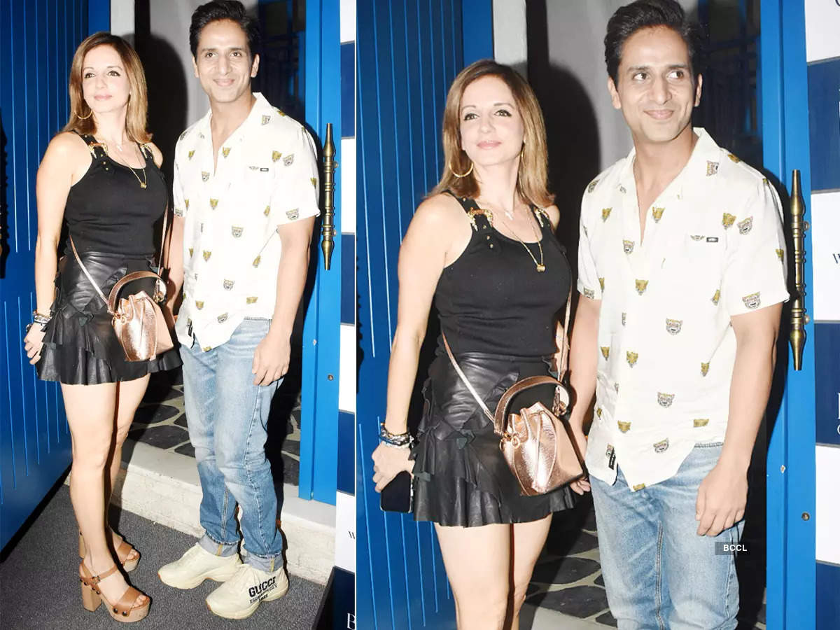 Sussanne Khan and rumoured beau Arslan Goni arrive in style at Neelam Kothari’s party