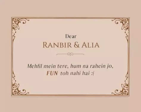 Condom brand shares a hilarious message congratulating Alia Bhatt and Ranibr Kapoor on their wedding - Times of India