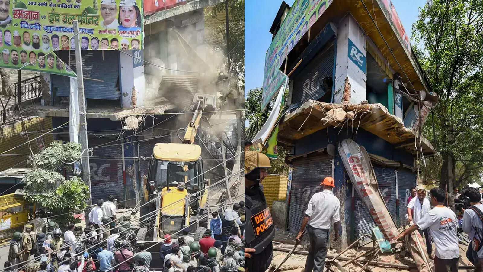 Delhi Jahangirpuri's CBlock heavily barricaded; residents stay