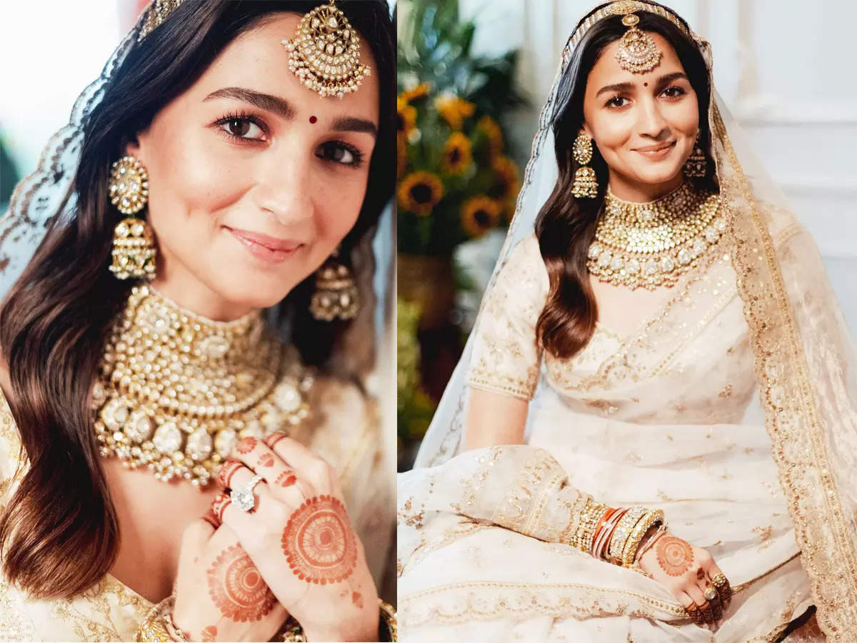 Flaunting her diamond ring, Alia Bhatt is a vision to behold in these new wedding pictures