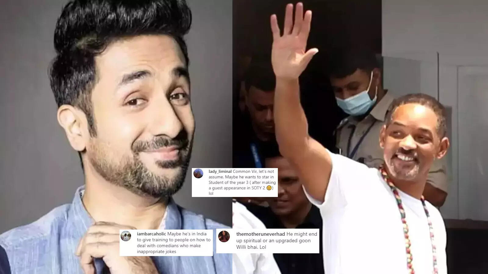 Vir Das welcomes Will Smith to India with pun, says 'he can learn to start slapping them with legal cases'; netizens react | Hindi Movie News - Bollywood - Times of India Vir Das welcomes Will Smith to India with pun, says 'he can learn to start slapping them with legal cases'; netizens react | Hindi Movie News - Bollywood - Times of India