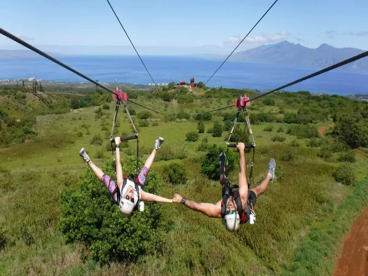 Hawaii's longest suspension bridge hangs at 1600 ft above the Maui