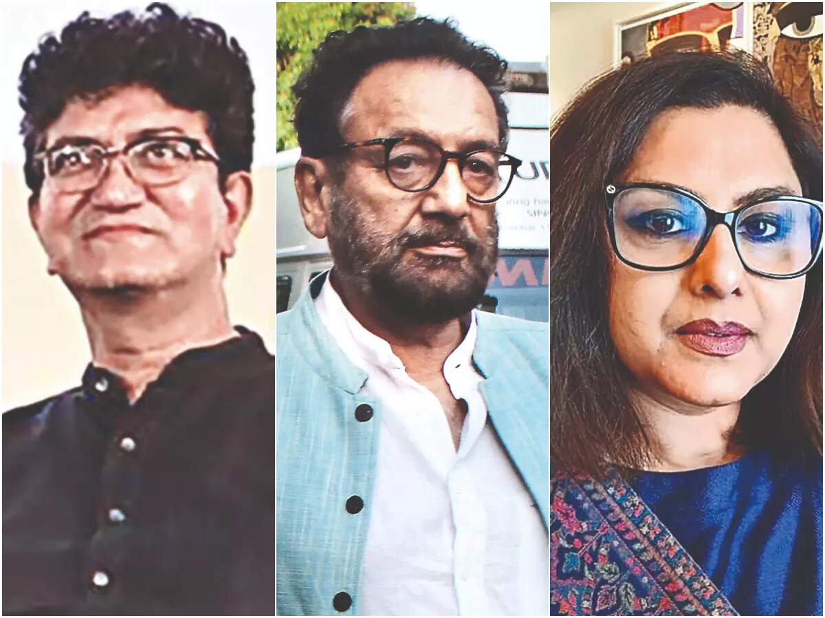 Prasoon Joshi, Shekhar Kapur and Vani Tripathi Tikoo