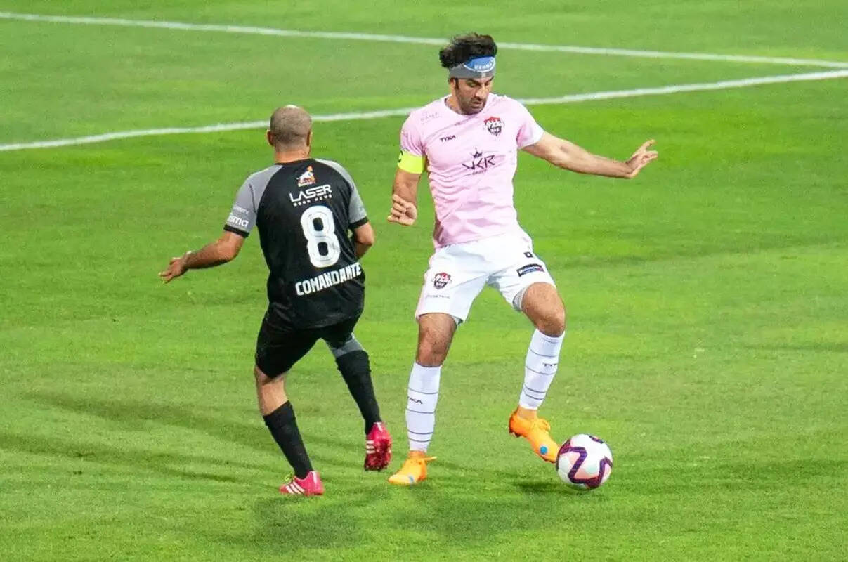 Fans go gaga over new pictures of Ranbir Kapoor winking at a fan during a football match