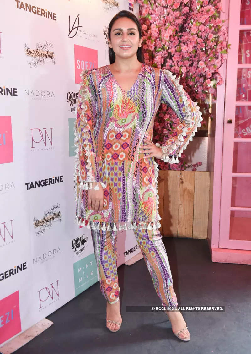 Sonakshi Sinha makes heads turn in a printed co-ord set at the launch of her nail art brand
