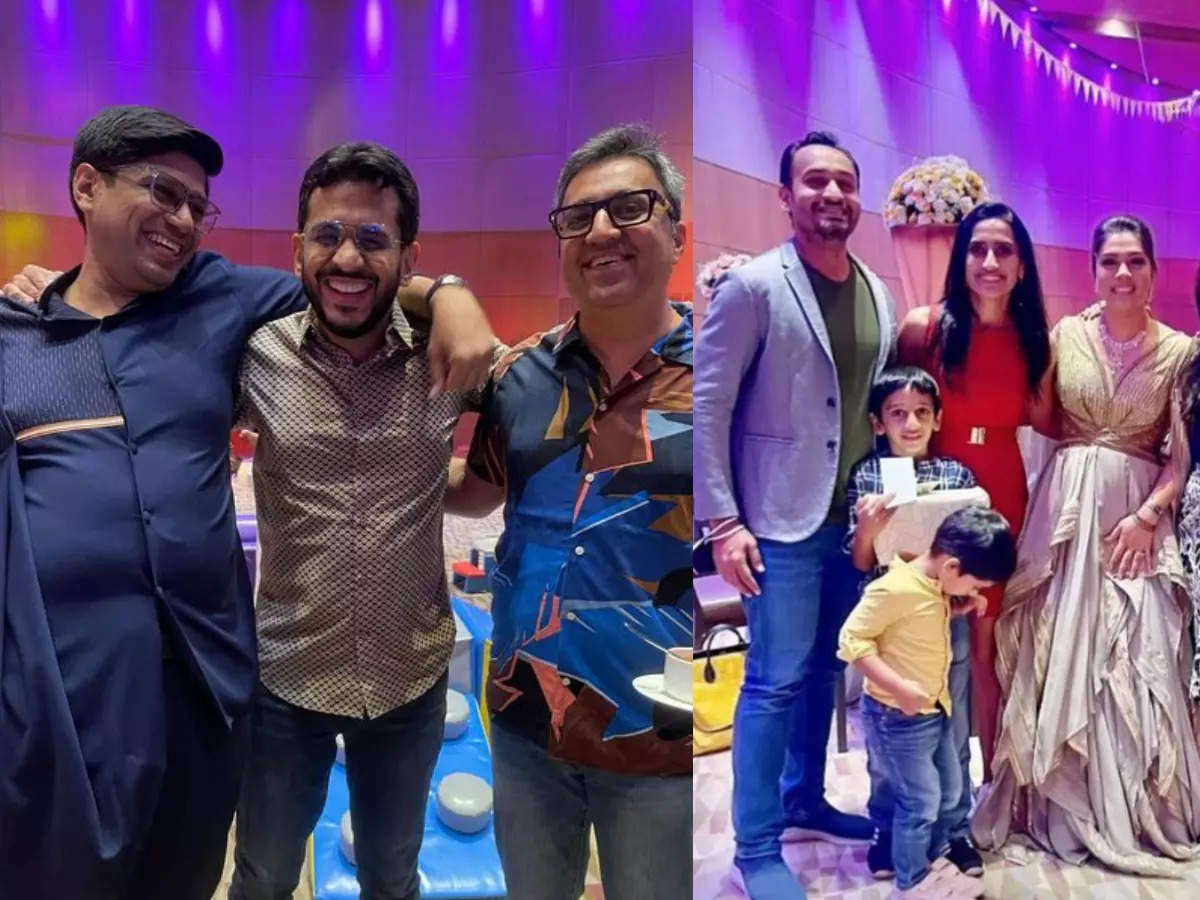 Shark Tank India's Peyush Bansal reunites with Vineeta Singh, Ashneer Grover and other Sharks at his son's birthday bash; see photos