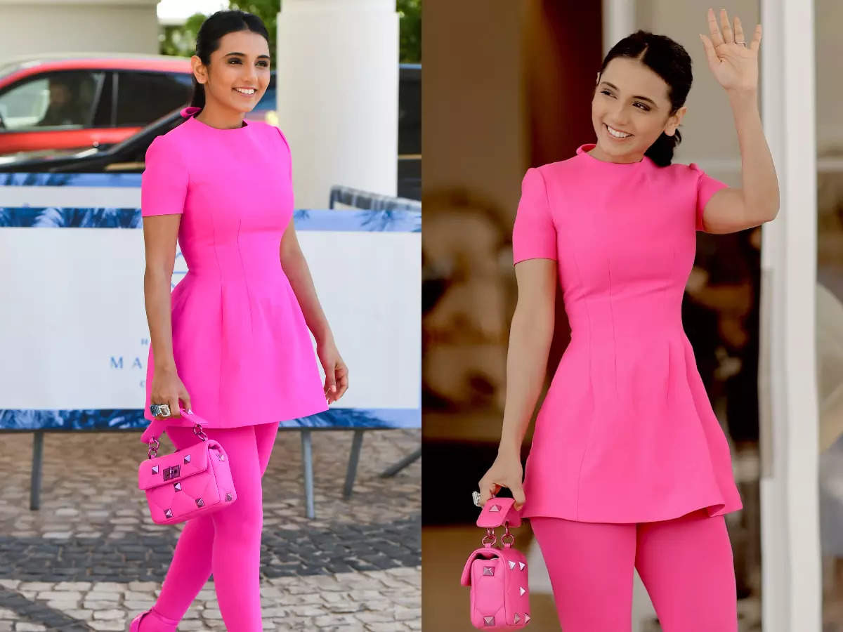 Masoom Minawala stuns in all-pink ensemble at Cannes…