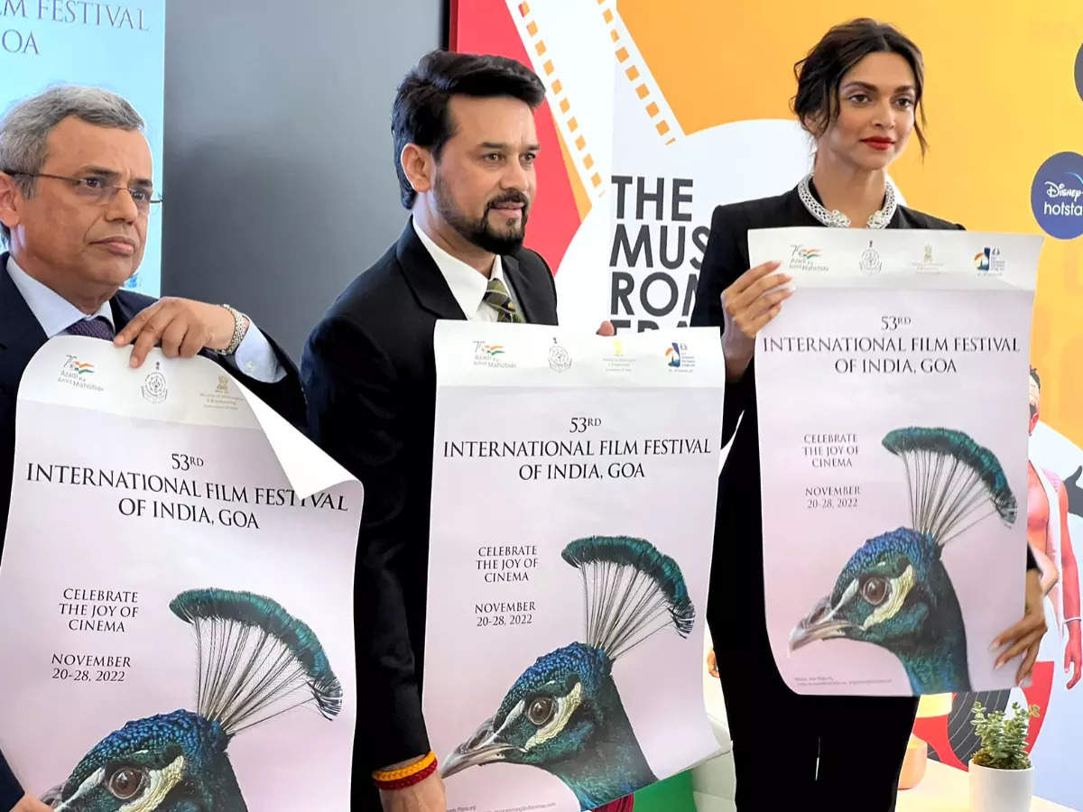 The poster for the upcoming IFFI was unveiled at the opening ceremony