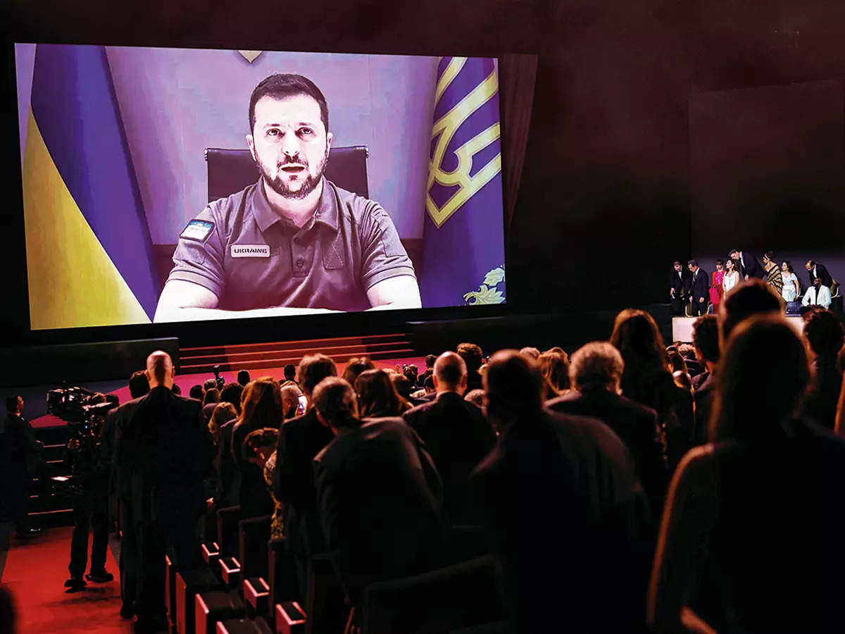Volodymyr Zelenskyy referenced films like Francis Ford Coppola’s Apocalypse Now and Charlie Chaplin’s The Great Dictator as not unlike Ukraine’s present circumstances