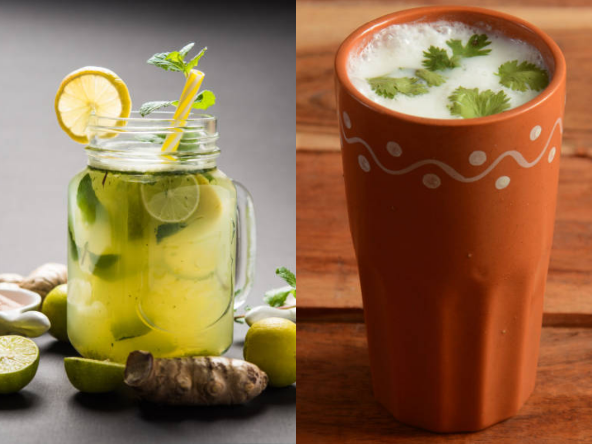 Summer Drinks Nimbu Pani and Chaach in summers Nutrition face off