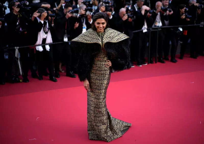 Cannes 2022: Deepika Padukone exudes celestial grace in white fusion saree as she signs off from the French Riviera