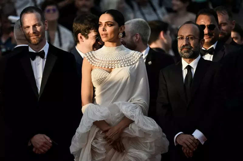 Cannes 2022: Deepika Padukone exudes celestial grace in white fusion saree as she signs off from the French Riviera