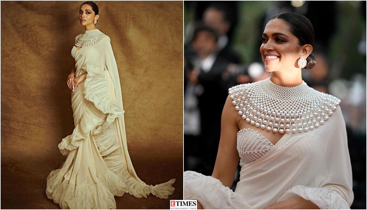 Cannes 2022: Deepika Padukone exudes celestial grace in white fusion saree as she signs off from the French Riviera