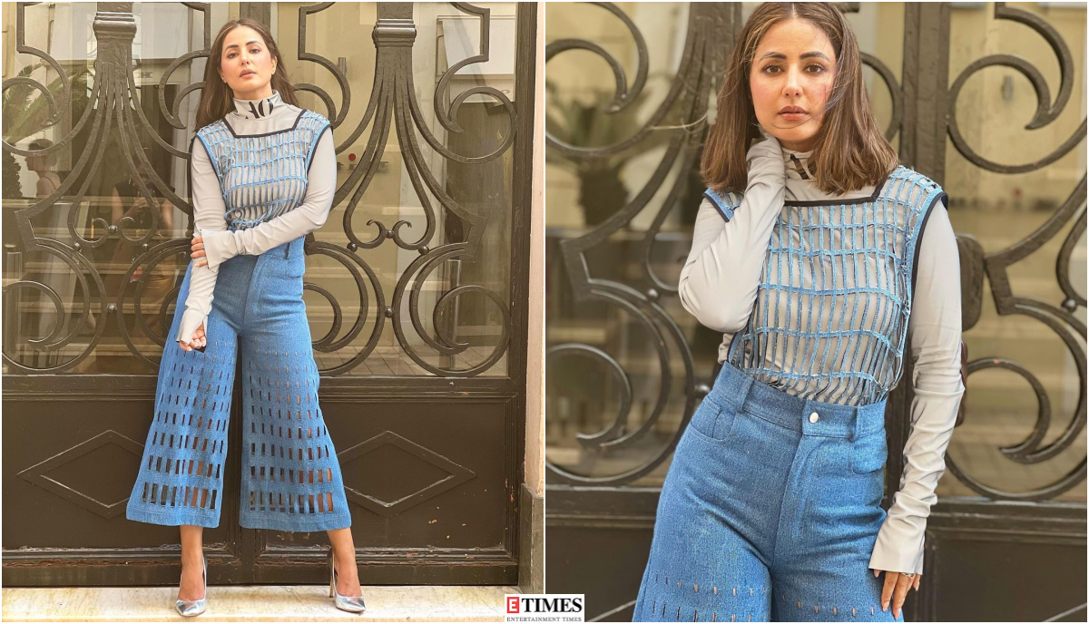 Hina Khan bids adieu to Cannes 2022 in quirky denim outfit, pictures leave fans impressed!