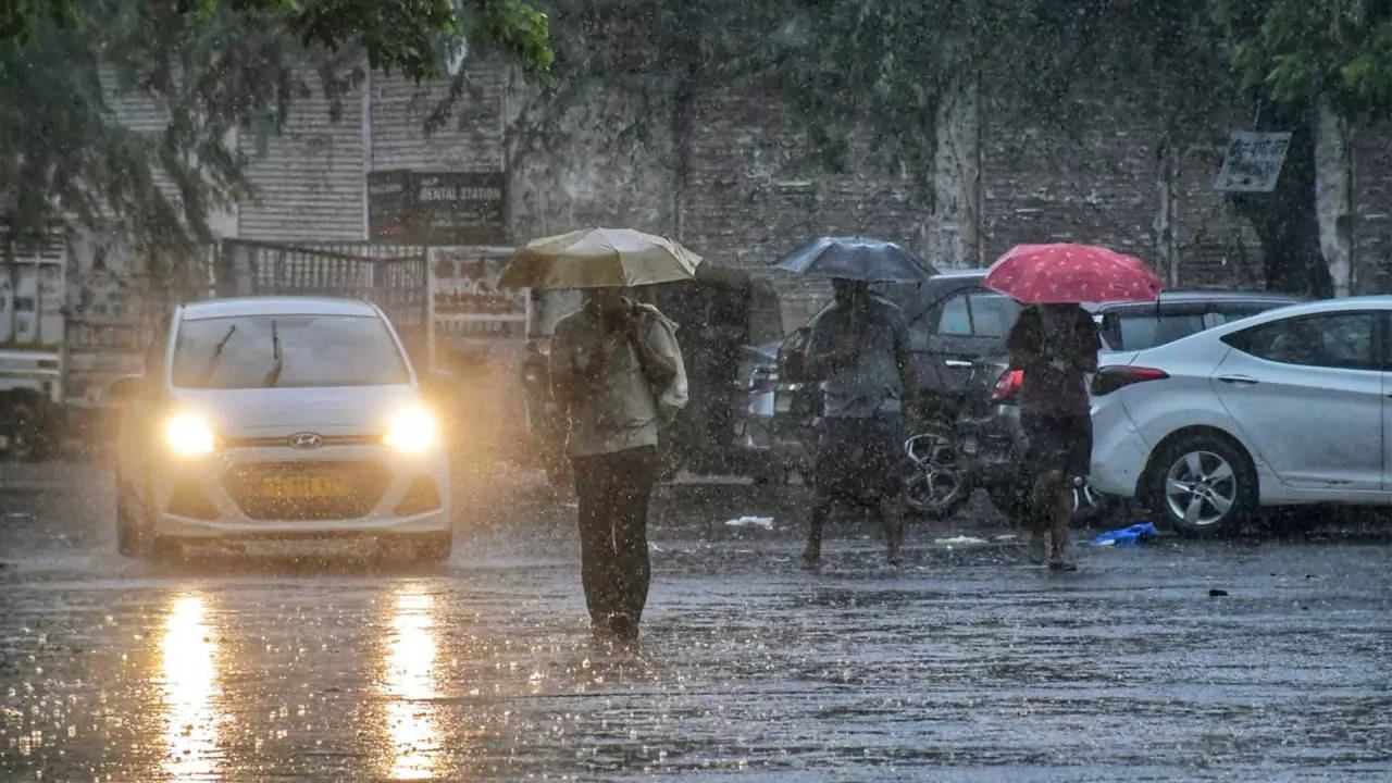 Photos Splash Of Rain Brings Respite From Heat In Delhi Ncr