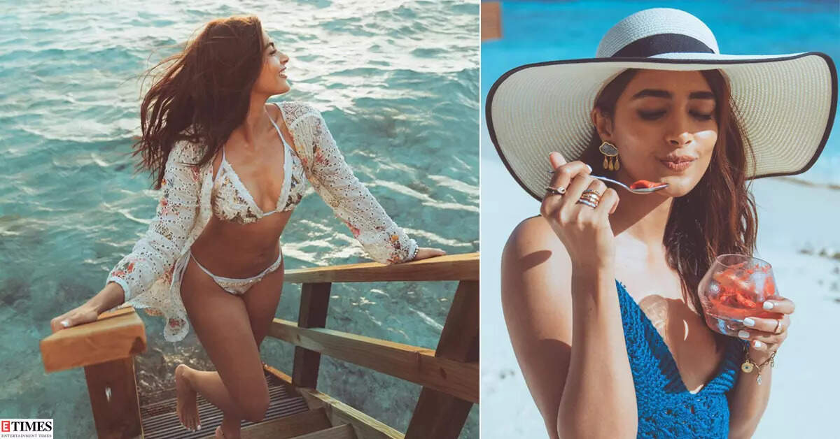 Pooja Hegde stuns in bikini, drops gorgeous pictures from her Maldives vacay