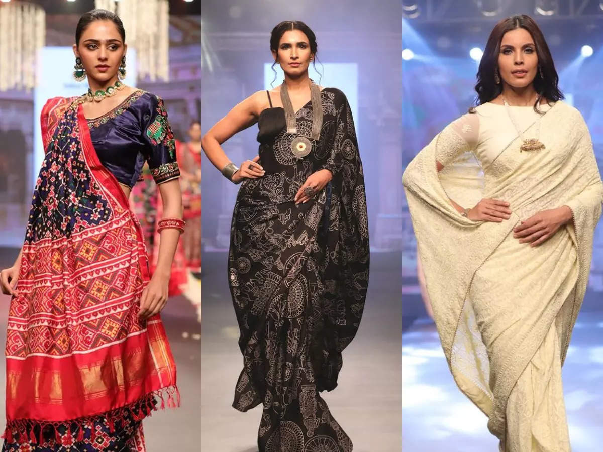 All the stunning sari looks from Ahmedabad Times Fashion Week