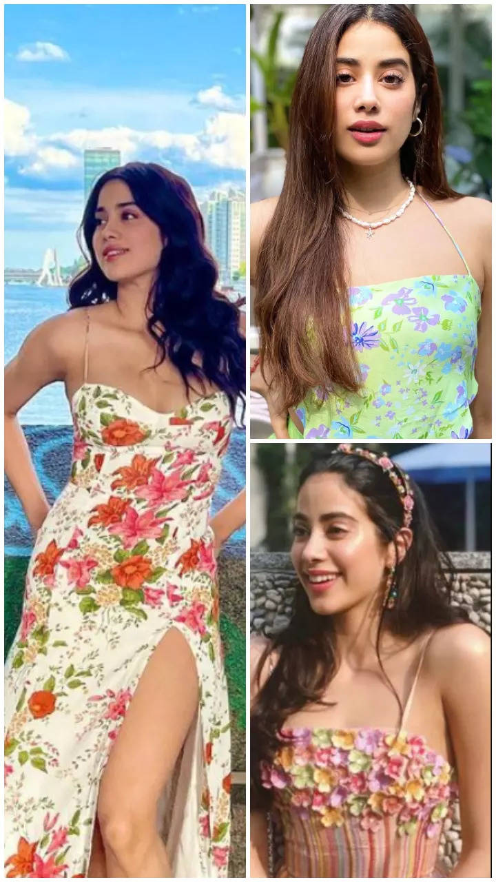 Saris to dresses: 5 floral outfits from Janhvi Kapoor's roster that will  brighten up your wardrobe