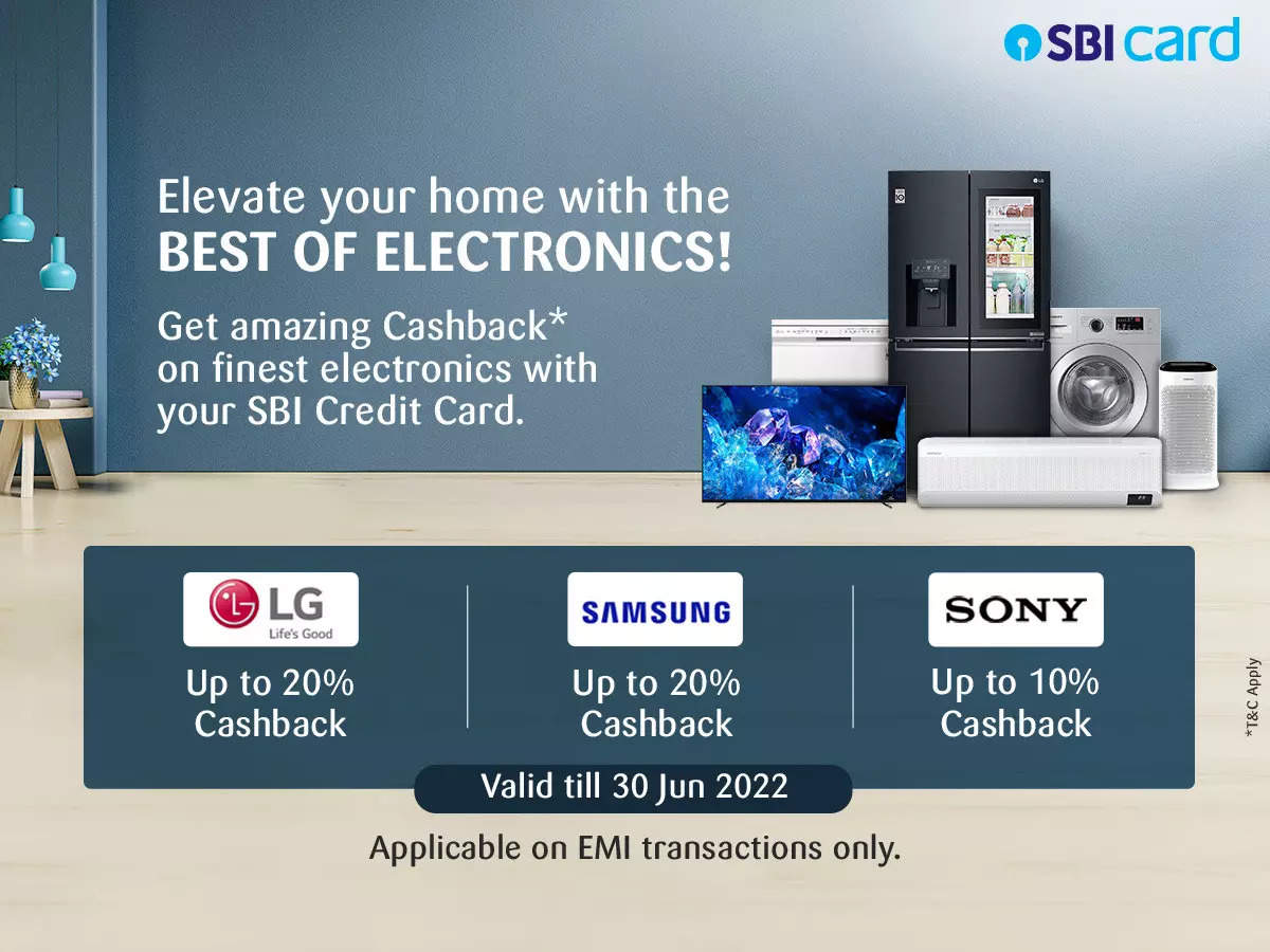 Earn Cashback on electronics with an SBI Card