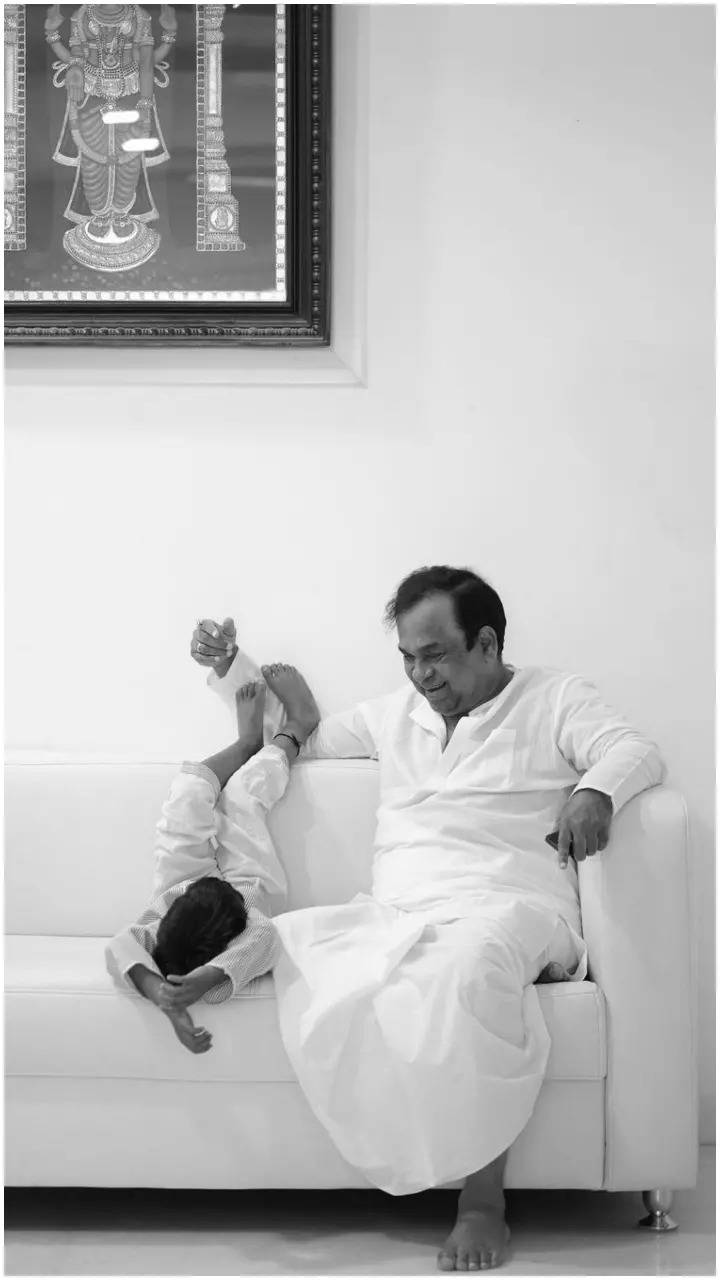 Brahmanandam playing with Grandson