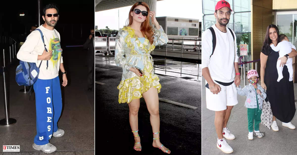 #ETimesSnapped: From Kartik Aaryan to Neha-Angad, paparazzi pictures of your favourite celebs