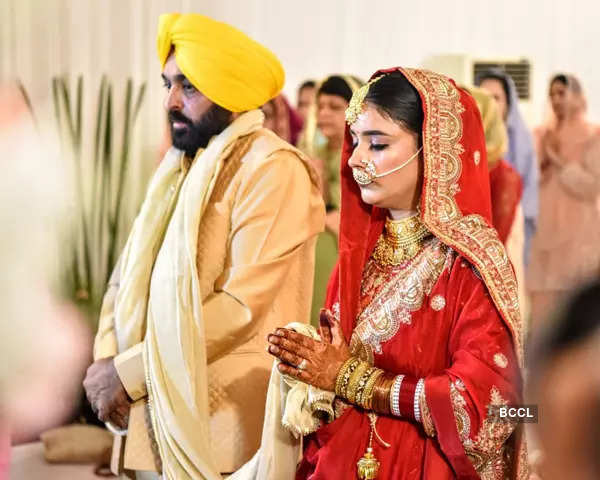 Inside pictures of Punjab CM Bhagwant Mann and Gurpreet Kaur's wedding ceremony