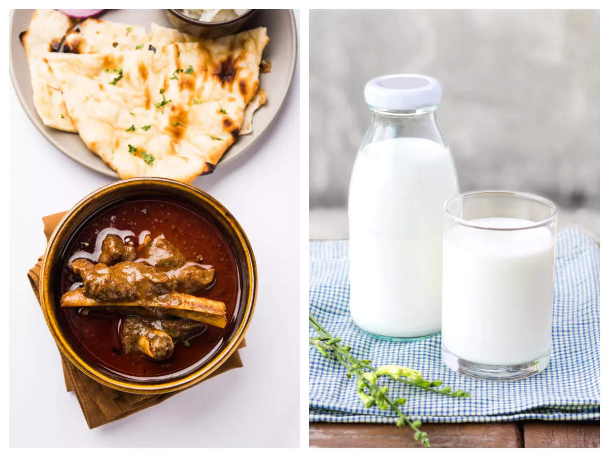 Should You Drink Milk After Eating Chicken Or Mutton The Times Of India