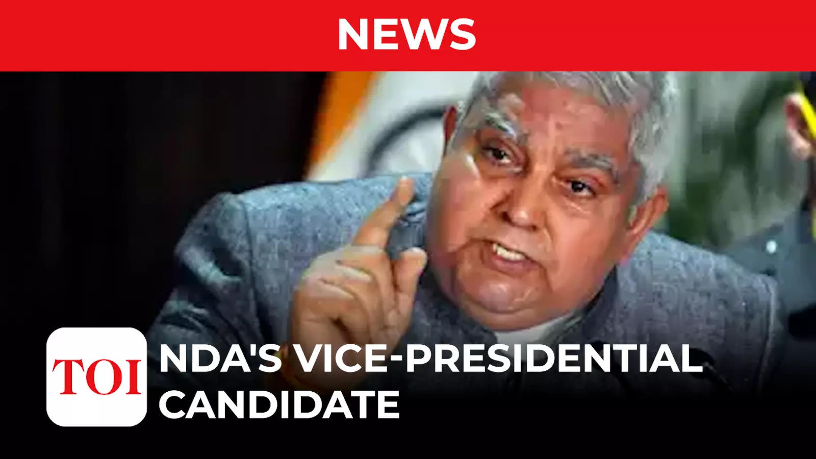 West Bengal Governor Jagdeep Dhankhar Is NDA's Vice-presidential Candidate