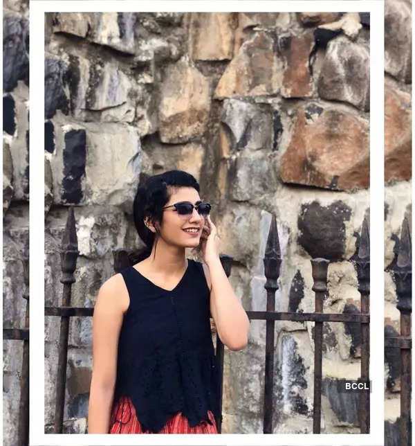 These pictures of 'wink girl' Priya Prakash Varrier in red top with plunging neckline are winning the internet