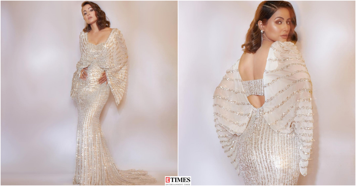 Hina Khan makes jaws drop in a shimmery bodycon gown, see pictures