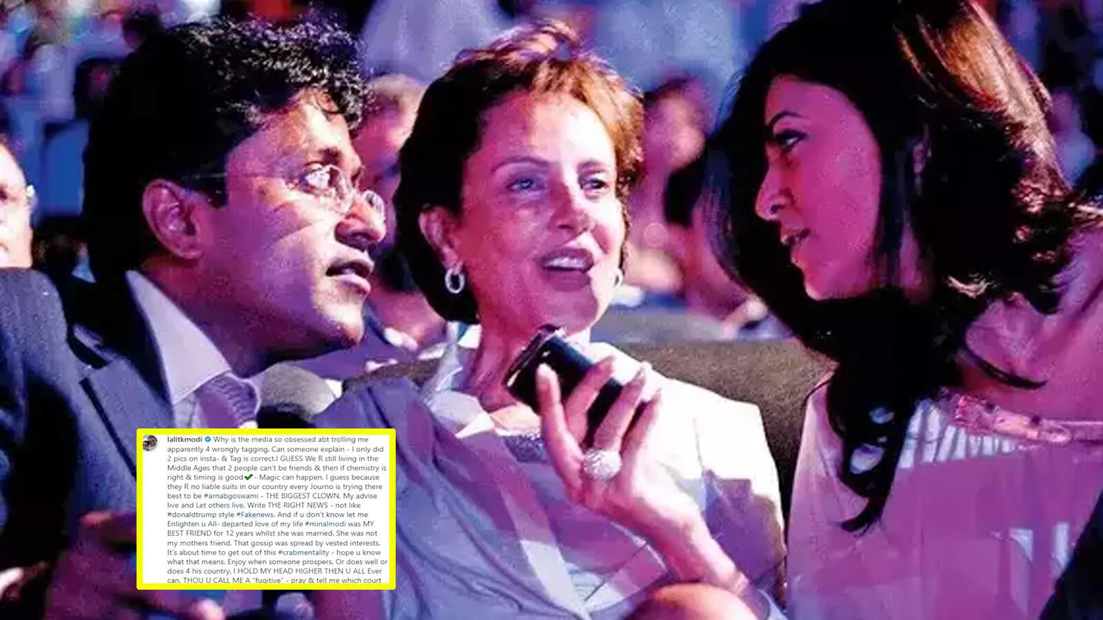 Lalit Modi shuts trolls for tagging a parody account of Sushmita Sen ...