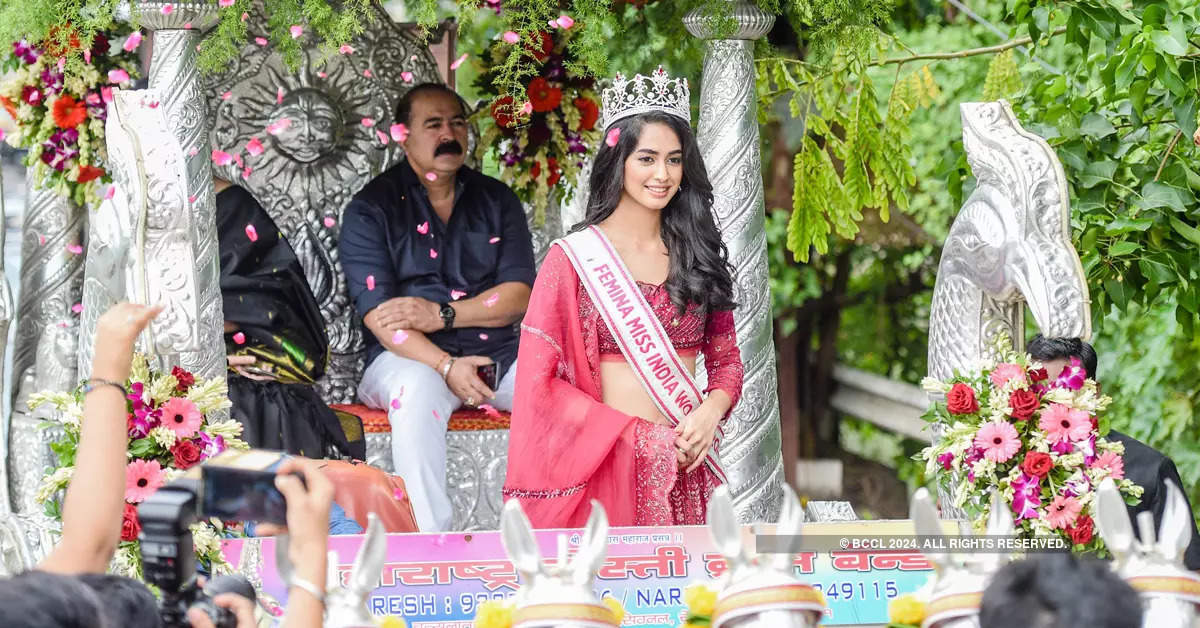 Femina Miss India World 2022 Sini Shetty's homecoming ceremony