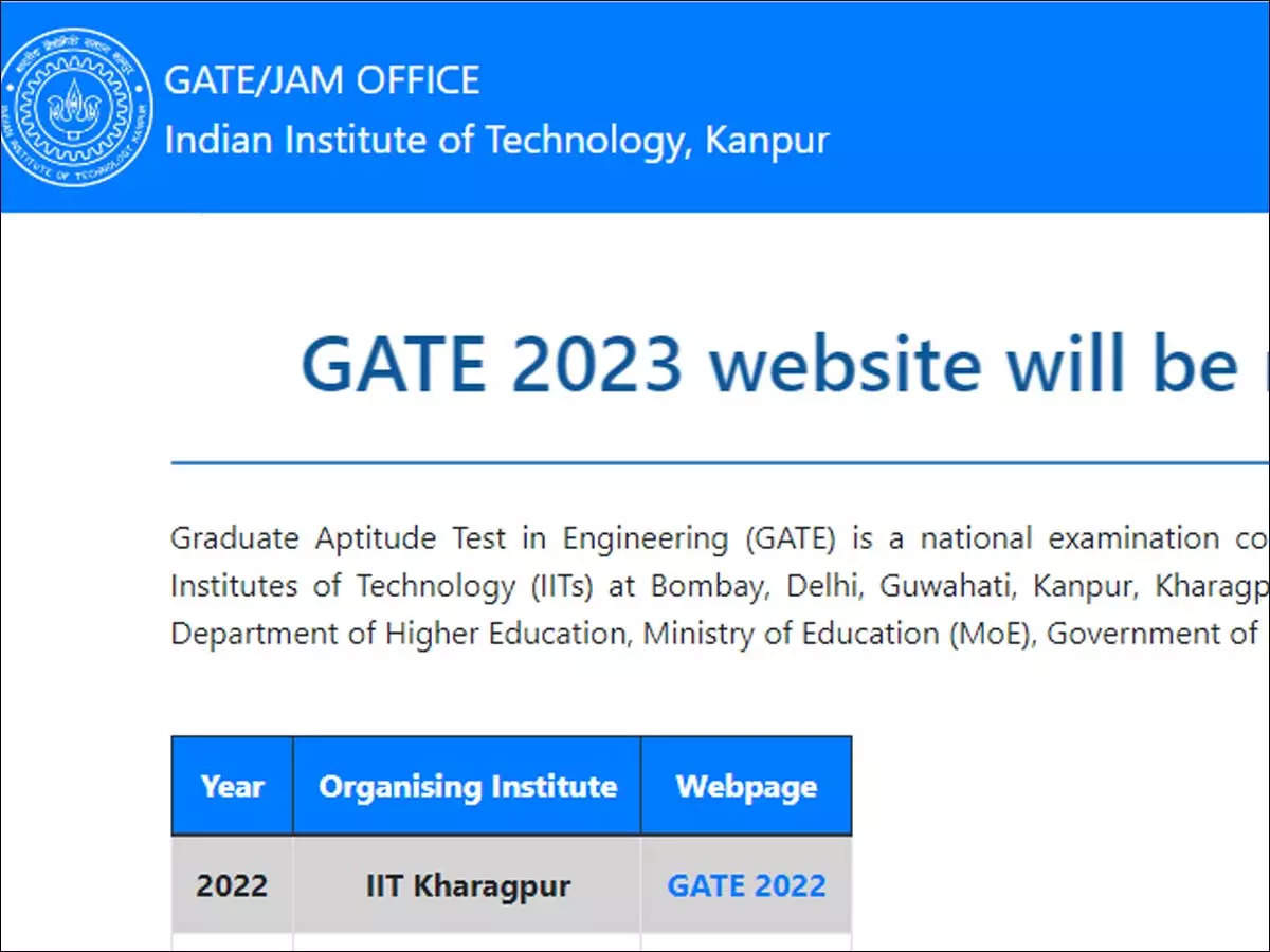 GATE Exam Date GATE 2023 to be conducted in February by IIT Kanpur