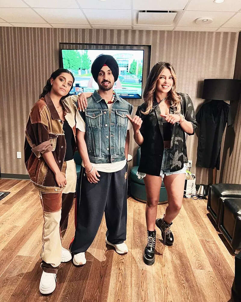 Post attending concert, Priyanka Chopra shares fun-filled pictures with Diljit Dosanjh & bestie Lilly Singh