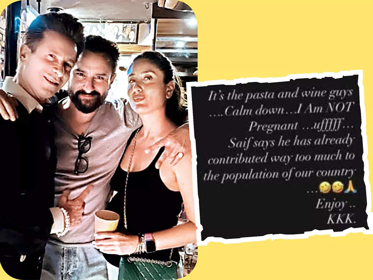 ​This vacation photo of Kareena with hubby Saif Ali Khan and a friend made fans speculate if she was pregnant, before she posted a clarification