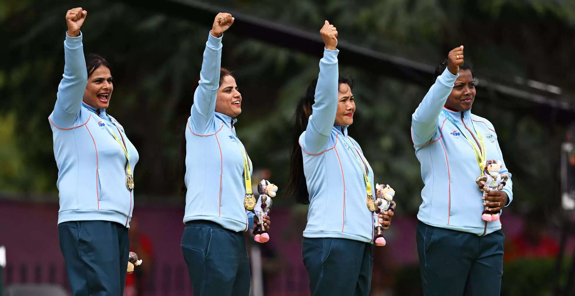 In Pics, CWG 2022: Lawn bowls and TT win hearts with gold medals on Day 5  | The Times of India