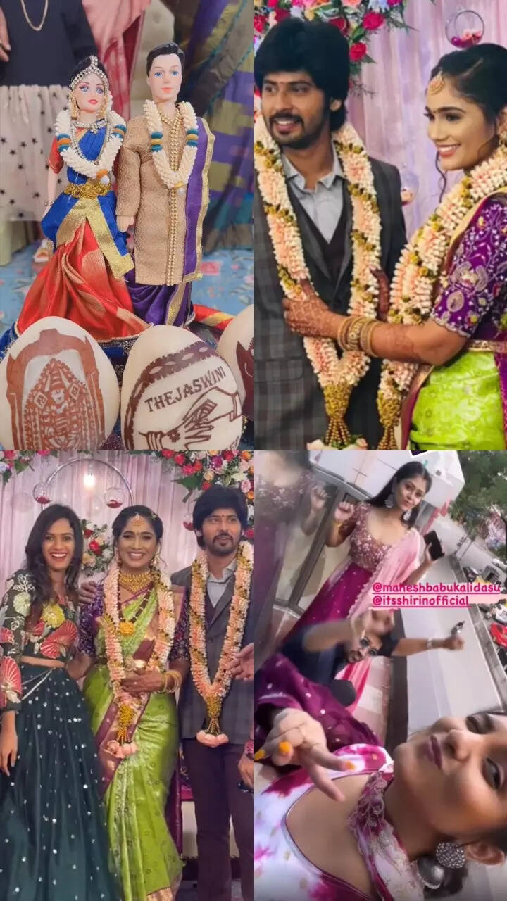 Inside pics from Amardeep and Tejaswini Gowda's engagement | Times of India