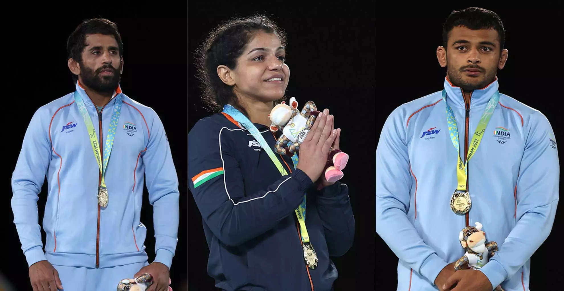 In Pics, CWG 2022: Medal rush in wrestling on Day 8  | The Times of India