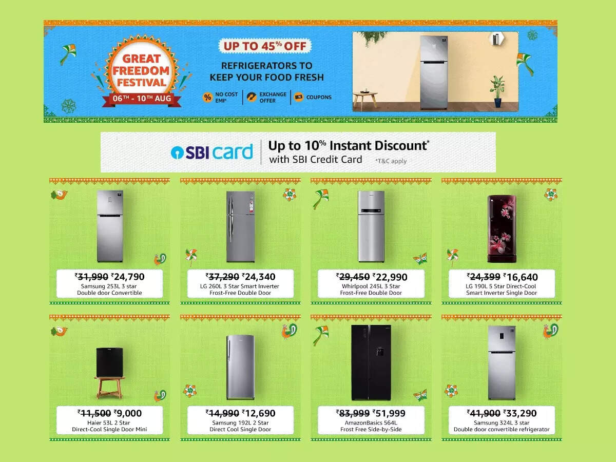 Amazon sale on refrigerators Up to 45 off on some of the best selling