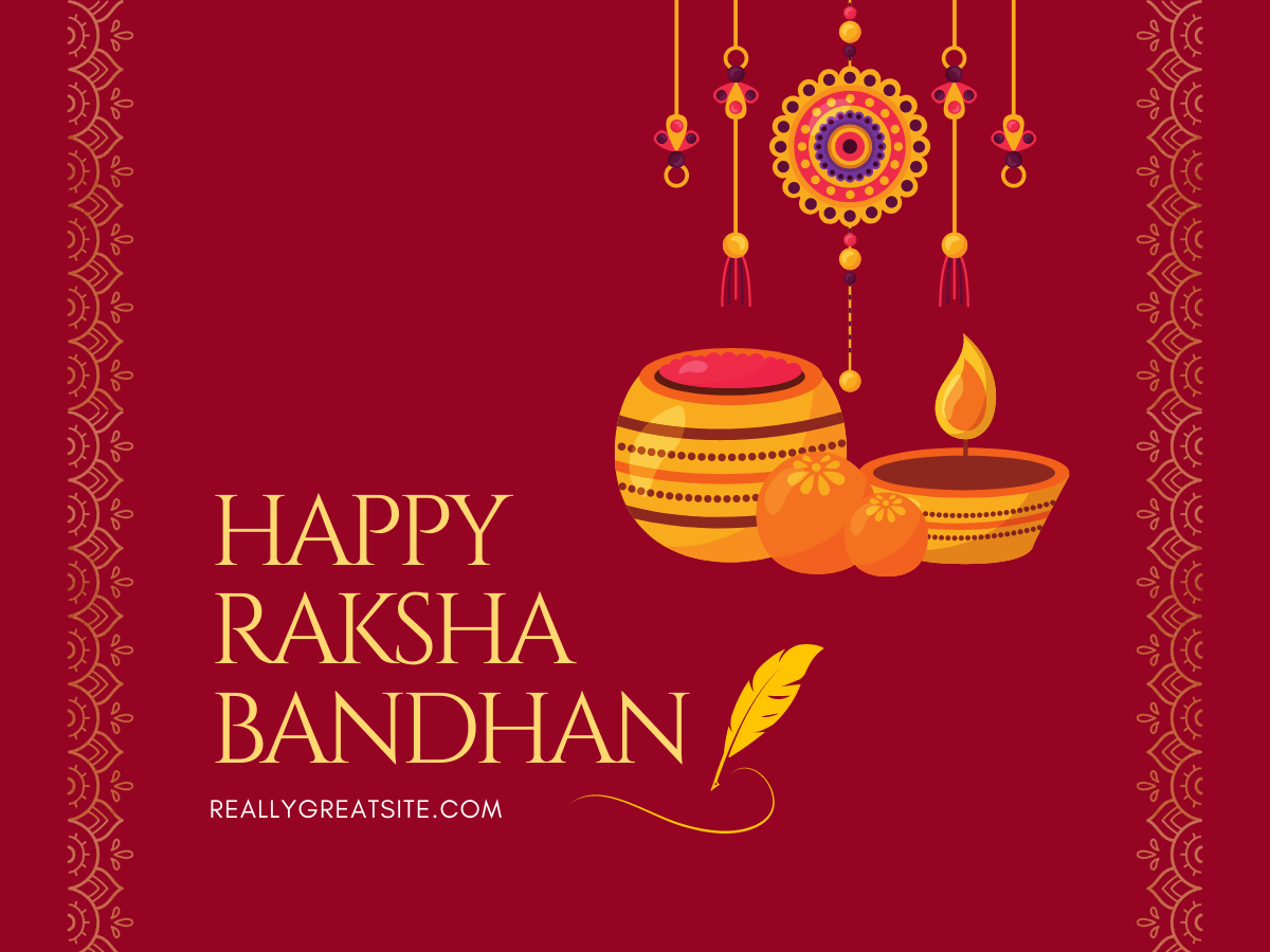 Raksha Bandhan greeting card images